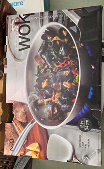 Miu Tri-Ply Clad Stainless Steel Wok with Lid & Spatula