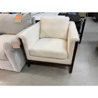 Azalea Beige Accent Chair with Hardwood Frame