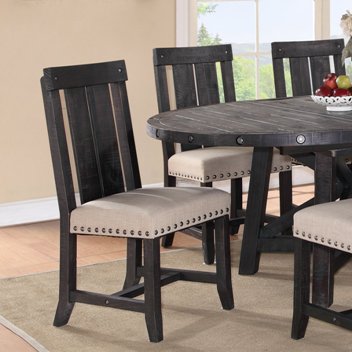 Modus Yosemite Cafe Hardwood Back Side Chairs with Beige Upholstery (set of 2)