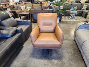 Violino Zen Caramel Leather Swivel Chair